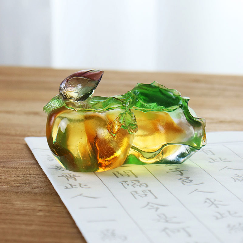 Ozdoby rzeźbiarskie w kształcie kolorowego szkła kryształowego w kształcie persymony