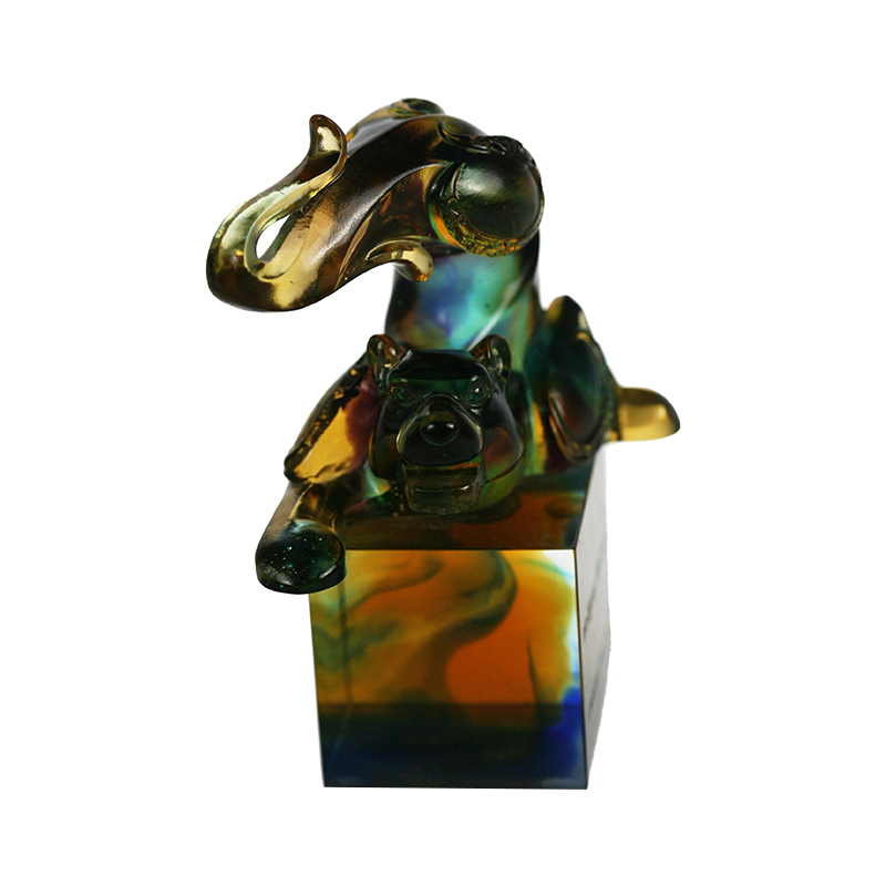 Pieczęć kryształowa ze szkła tygrysiego