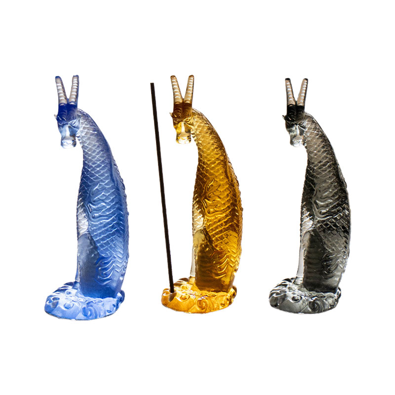 Szklany uchwyt na kadzidełko Kirin