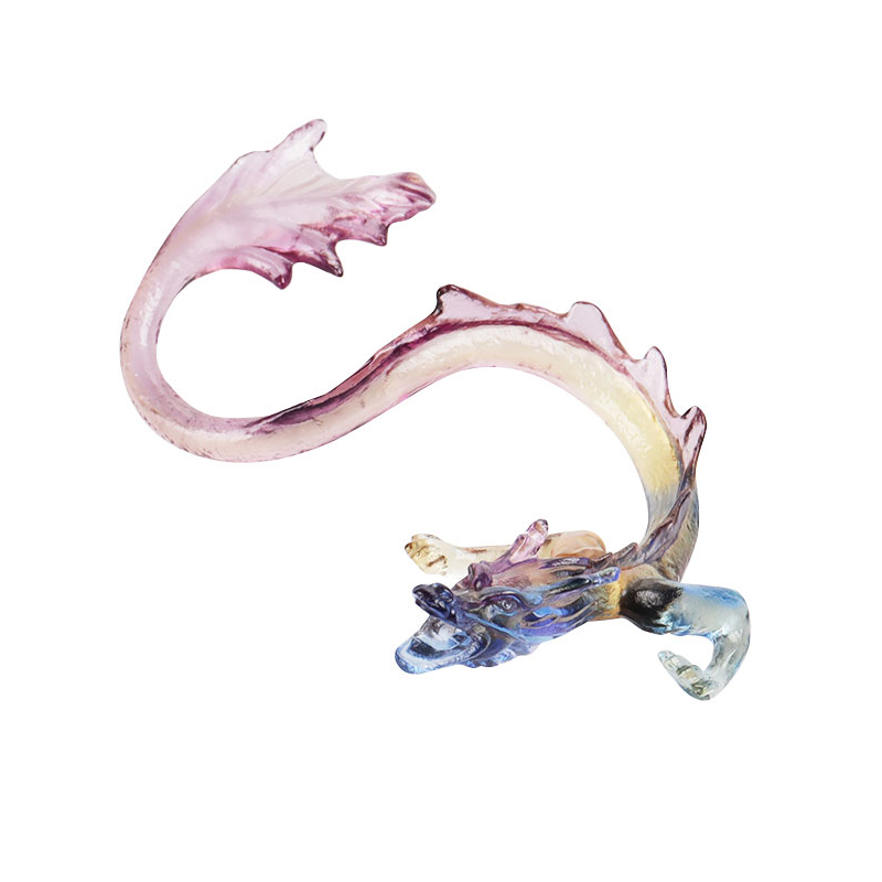 Szklany uchwyt na kadzidło ze Złotego Smoka