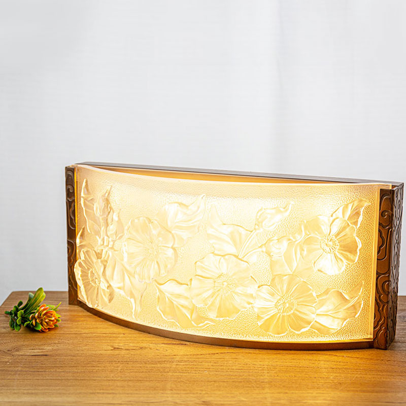 Szklane ozdoby dekoracyjne do lamp z motywem kwiatu hibiskusa