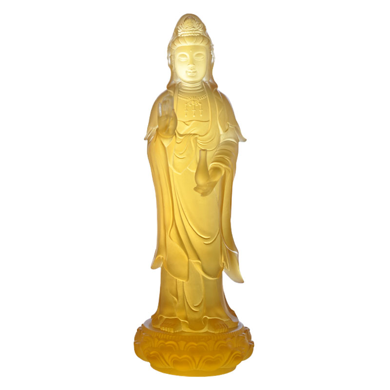 Szklana statua bodhisattwy Guanyin