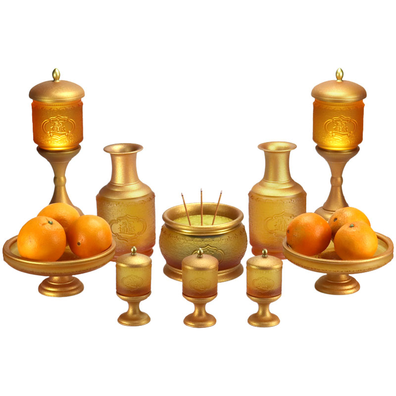 Ofiary szklane dla świątyni buddyjskiej, aby przynieść bogactwo i skarby