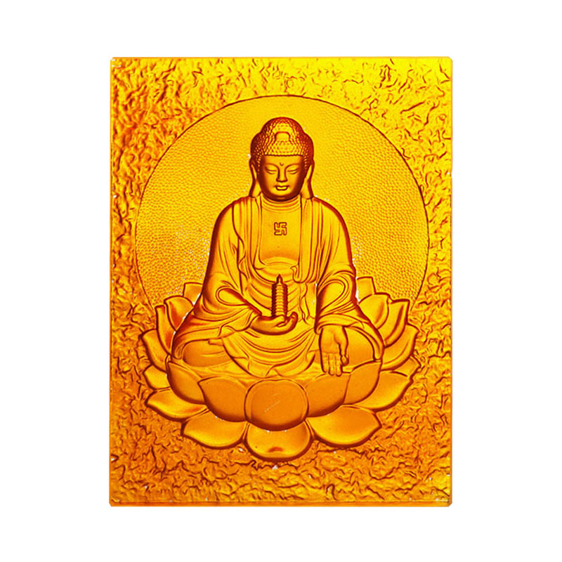 Budda medycyny orientalnej ze złotej cegły kryształowej