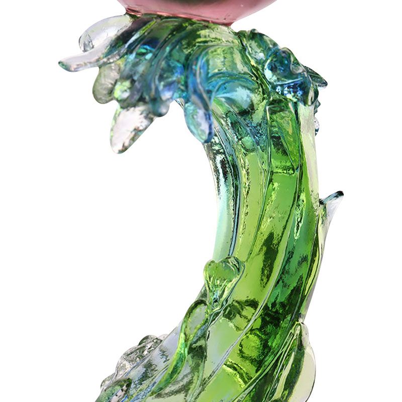 Świecznik ze szkła kryształowego w kształcie lotosu