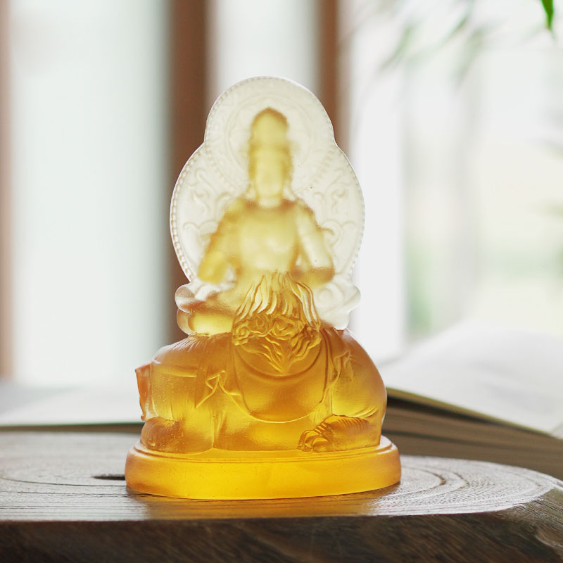 Szklana statua Samantabhadry Bodhisattwy