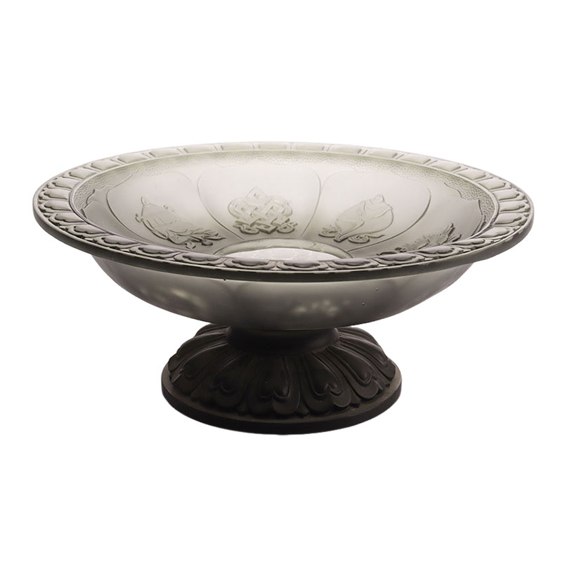 Miska na owoce z szarej glazury