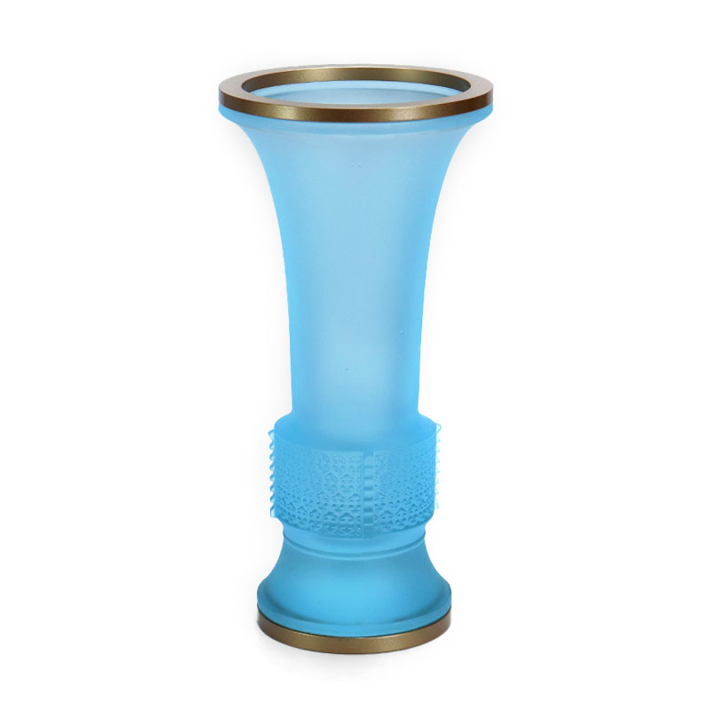 Jasnoniebieski zestaw szklanych ołtarzy buddyjskich z serii Ruyi