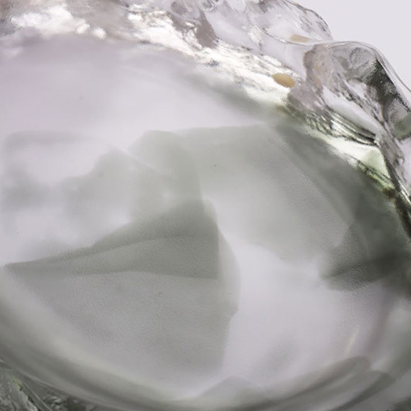 Sztuka dekoracyjna szklana owalna taca na owoce