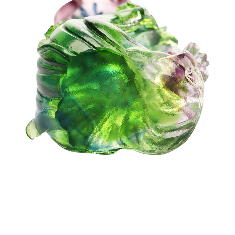 Świecznik ze szkła kryształowego w kształcie lotosu