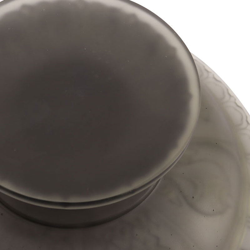 Miska na owoce z szarej glazury