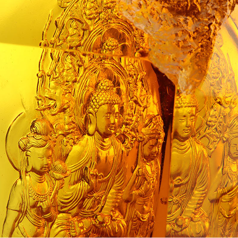 Kryształowe posągi Buddy Amitajusa