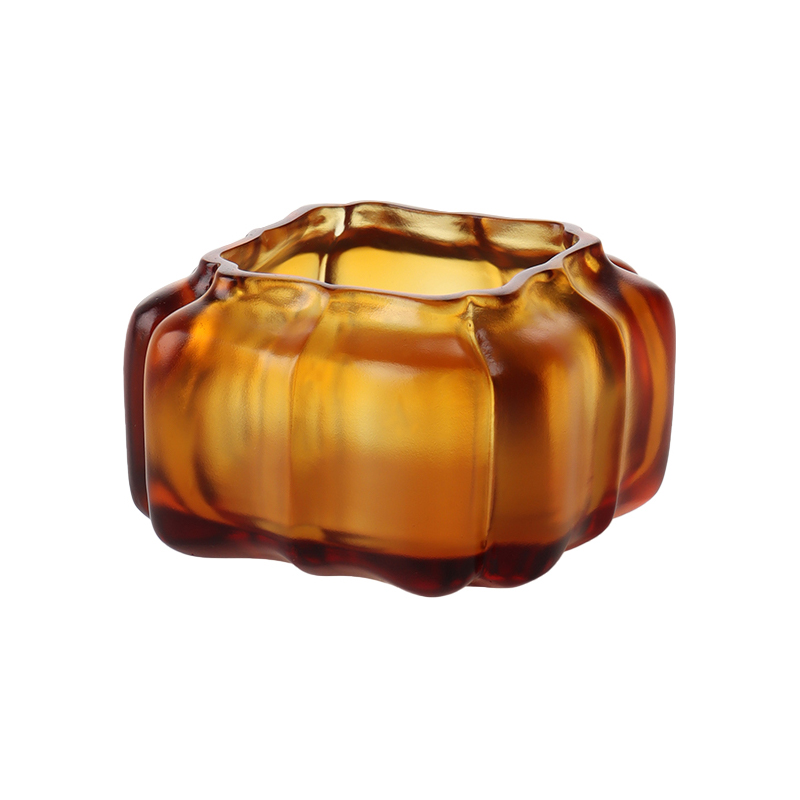 Fioletowy dzbanek na wodę w kształcie dyni ze szkła kryształowego