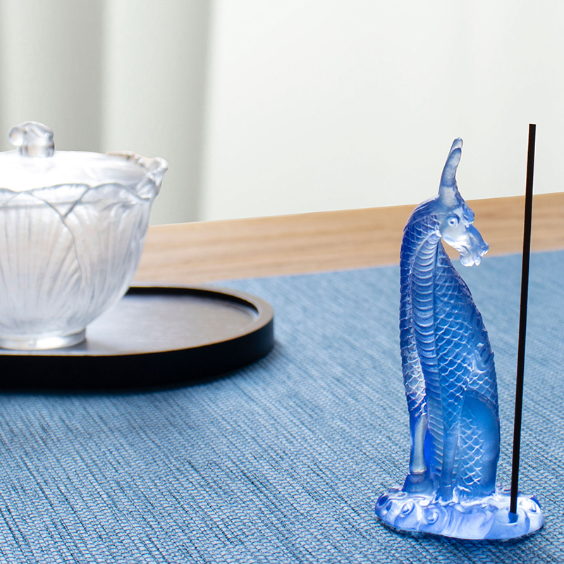 Szklany uchwyt na kadzidełko Kirin