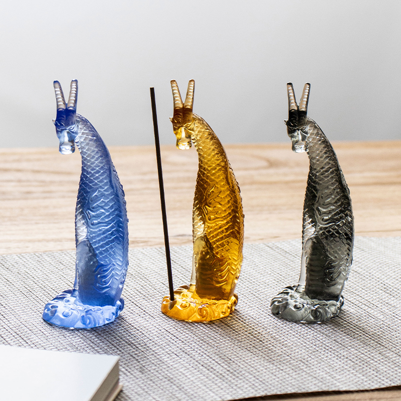 Szklany uchwyt na kadzidełko Kirin