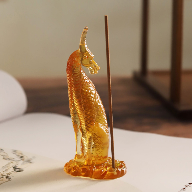 Szklany uchwyt na kadzidełko Kirin