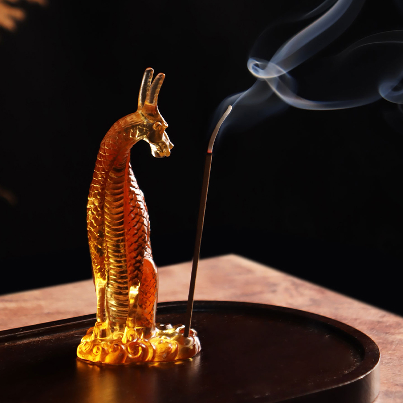 Szklany uchwyt na kadzidełko Kirin