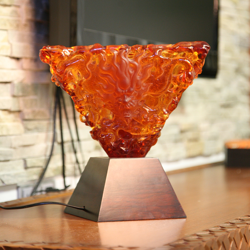 Ozdoby na biurko z lampy dekoracyjnej ze szkła pomarańczowego