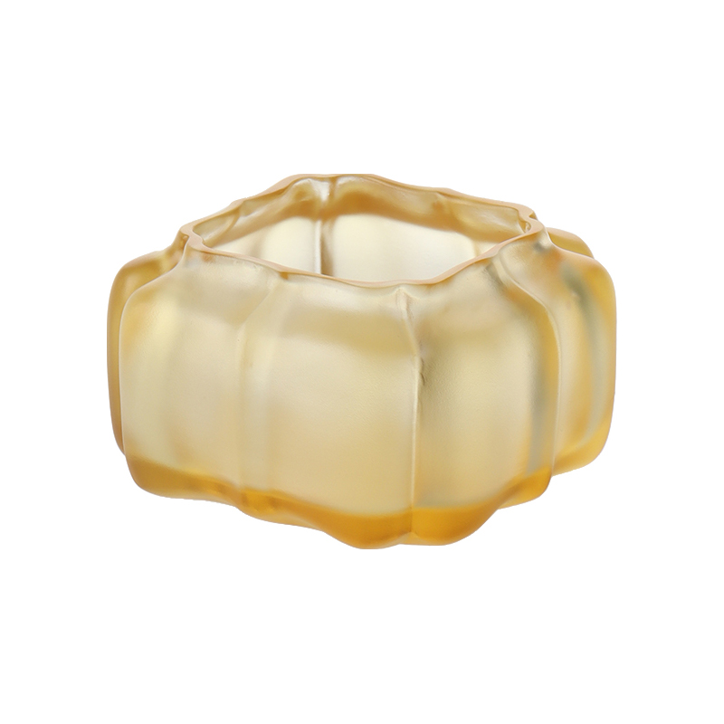 Fioletowy dzbanek na wodę w kształcie dyni ze szkła kryształowego