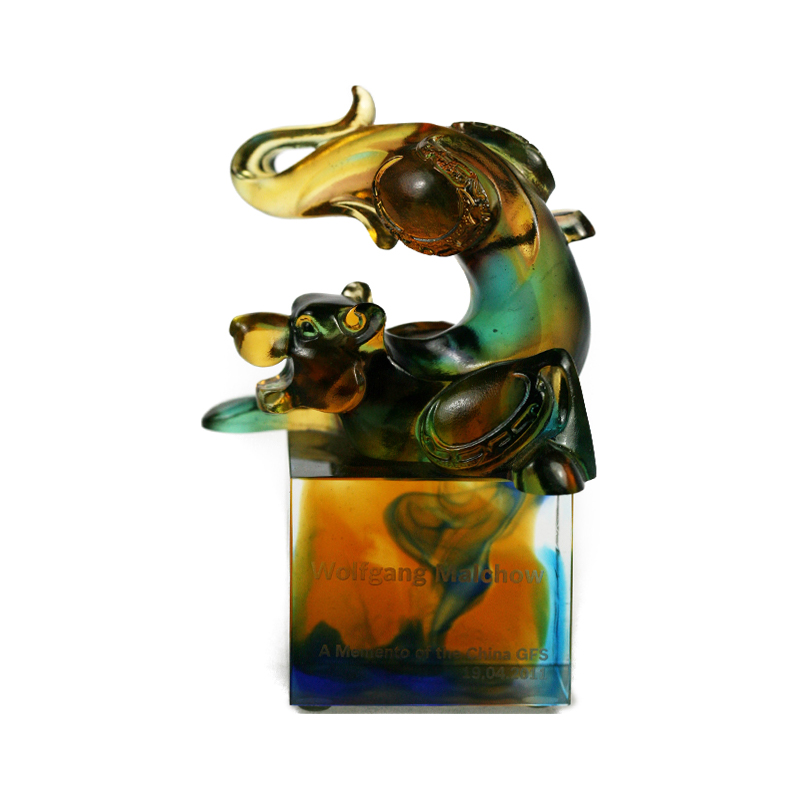 Pieczęć kryształowa ze szkła tygrysiego