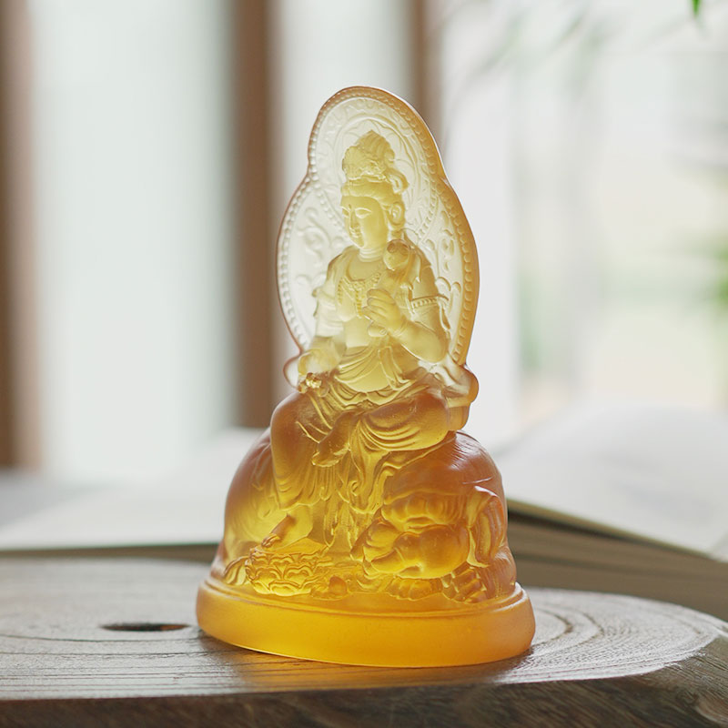 Szklana statua Samantabhadry Bodhisattwy