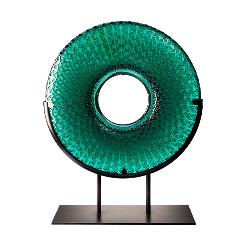 Okrągłe krążki z liśćmi bambusa